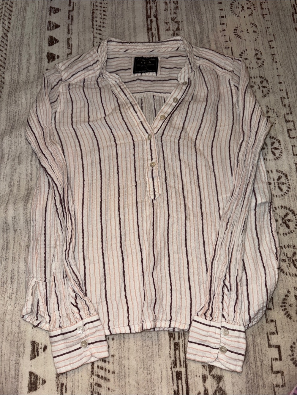 Abercrombie & Fitch - Women's Striped Button-Front Shirt
